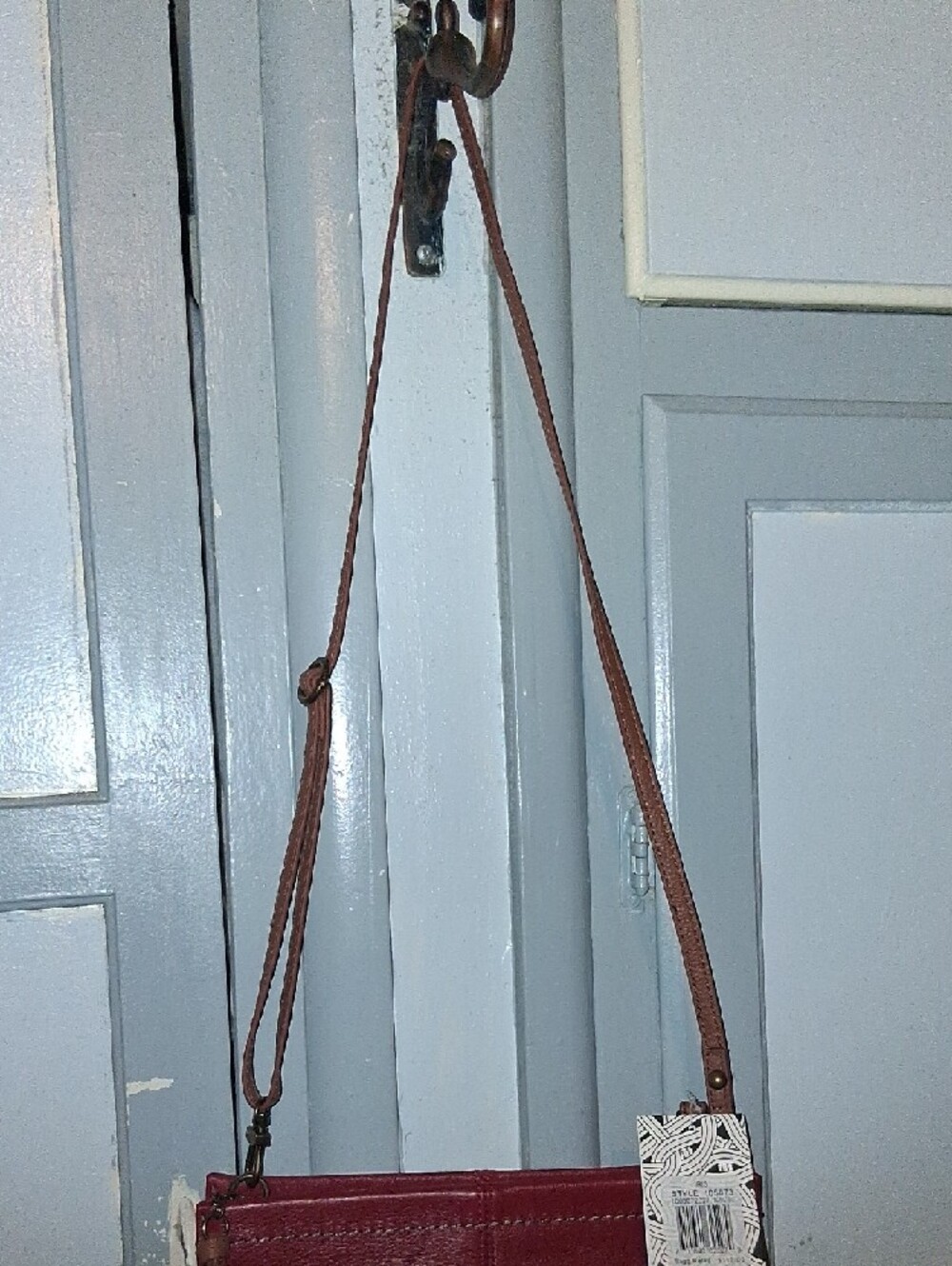 The Sak Two-Tone Burgundy and Brown Crossbody Convertable - Picture 4 of 16